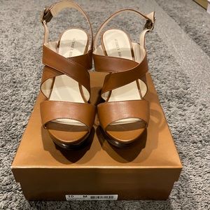 AUDREY BROOK ABRAM strapped heel sandals Brown